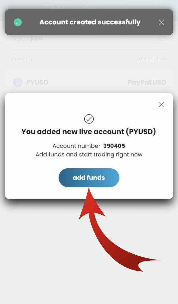 How to deposit PY USD on Simple FX mobile app